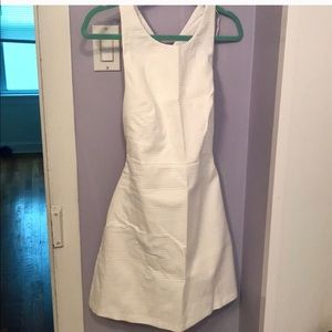 White open back mini dress